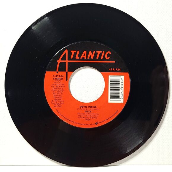 INXS 45 Devil Inside / On The Rocks on Atlantic M-/M- Rock W/PS - Picture 3 of 4